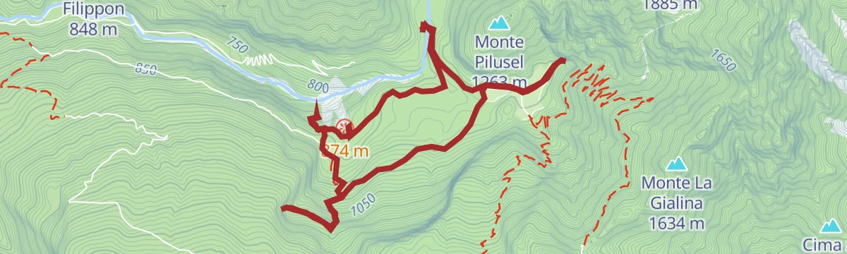 Route map: Sentiero geologico Alto Cellina